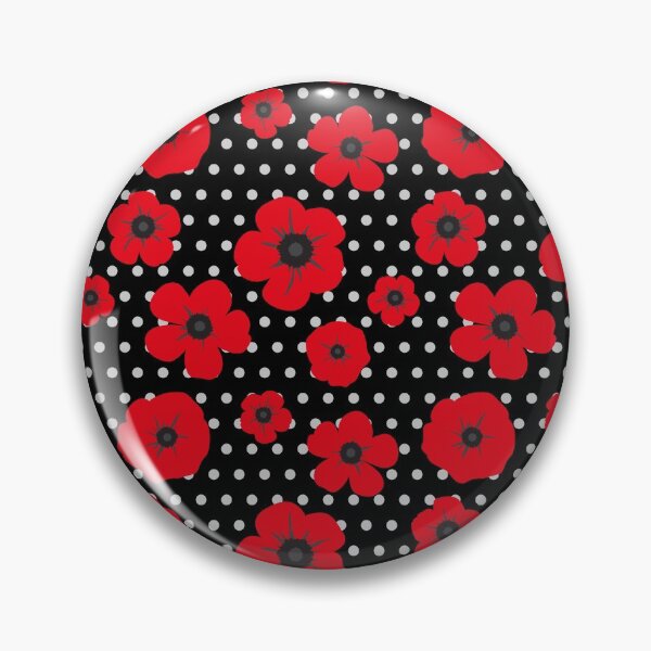 Aperçu de l'œuvre Motif coquelicot rouge et pois créée et vendue par CreativeBridge.