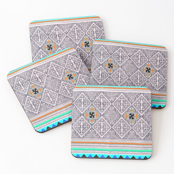 Item preview, Orange Blue Hill Tribe Pattern designed and sold by Adisak-designs.