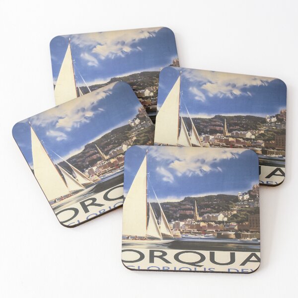 Item preview, Torquay retro poster designed and sold by CorasPosters.