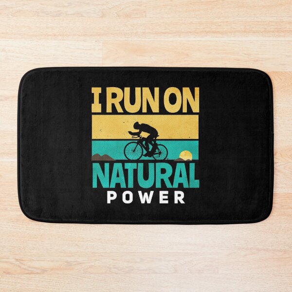 Item preview, I run on Natural Power Mountainbiker Gift  designed and sold by 2blackcherries.