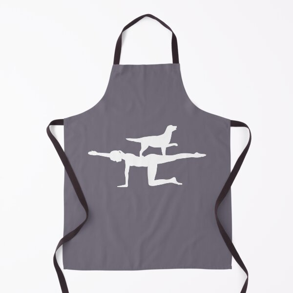 Item preview, dog on person doing yoga gift designed and sold by CareShare Design.