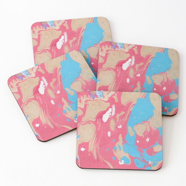 Item preview, Pink brown blue acrylic painting  designed and sold by Designhub14.