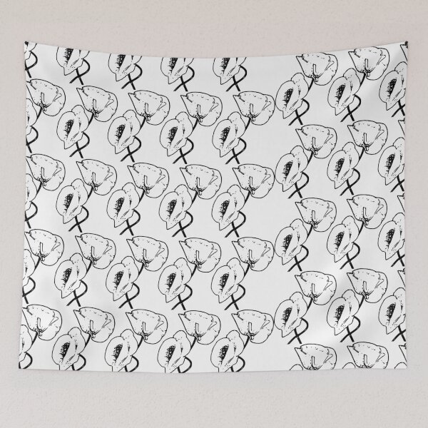 Item preview, Minimalist Remembrance Day poppy field classic black and white duo designed and sold by Deegital18.