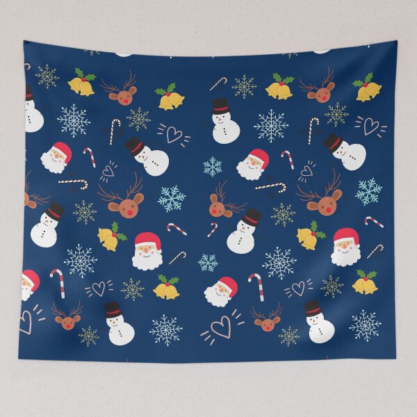 Item preview, Cute Christmas Pattern | Santa, Jingle Bells, Snowman designed and sold by Moodyandmellow.