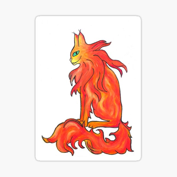 Fire Kitty Sticker