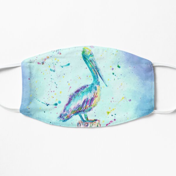 Pelican Watercolor splash Flat Mask
