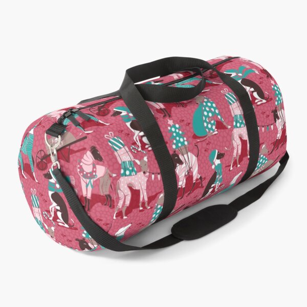Item preview, Greyhounds Christmas dogwalk // red background designed and sold by SelmaCardoso.