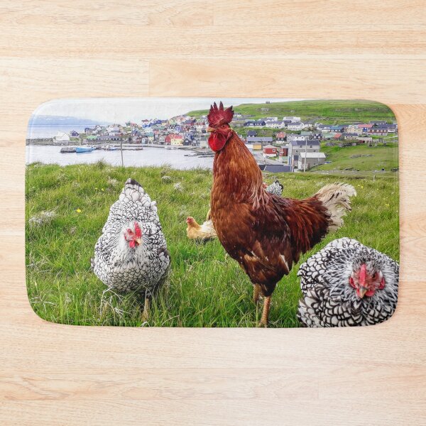 Item preview, Rooster and hens Sea view Faroe Islands designed and sold by Tanja Dianova.