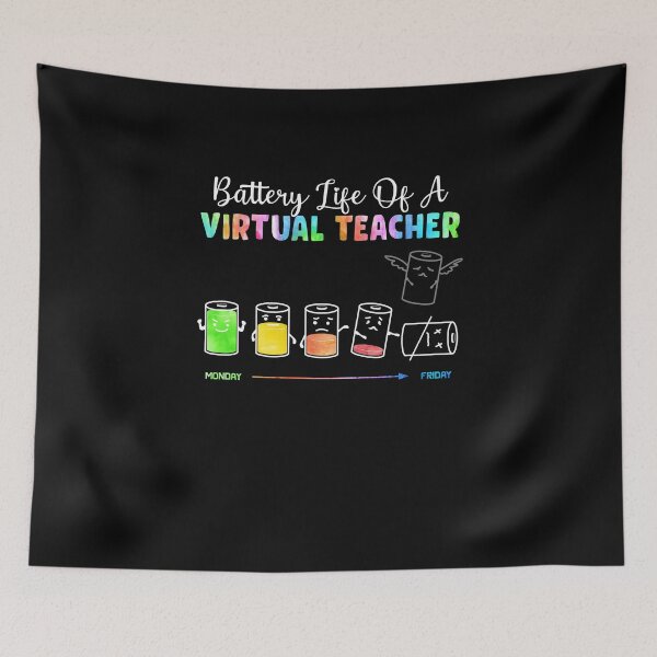Item preview, Battery Life Of A Virtual Teacher Funny Teacher Distance designed and sold by CreativeGift.
