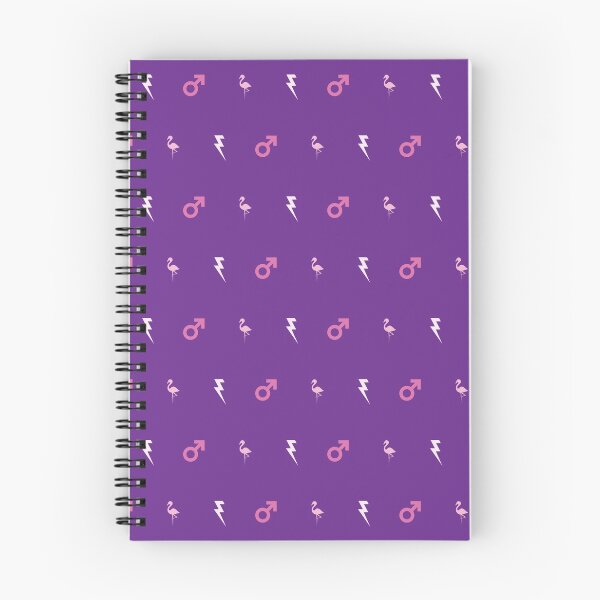 Item preview, Lightning Bolt, Male Symbol and Flamingo Pattern - Purple designed and sold by TheDesignIgloo.