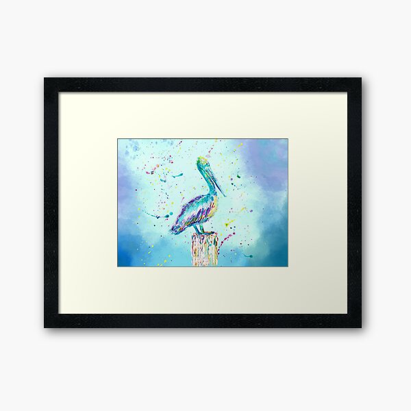 Item preview, Pelican Watercolor splash designed and sold by Barbny.
