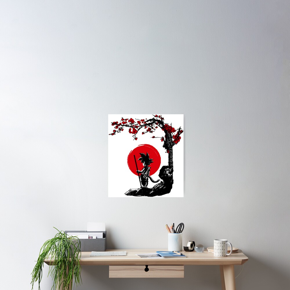 Poster « encre goku»