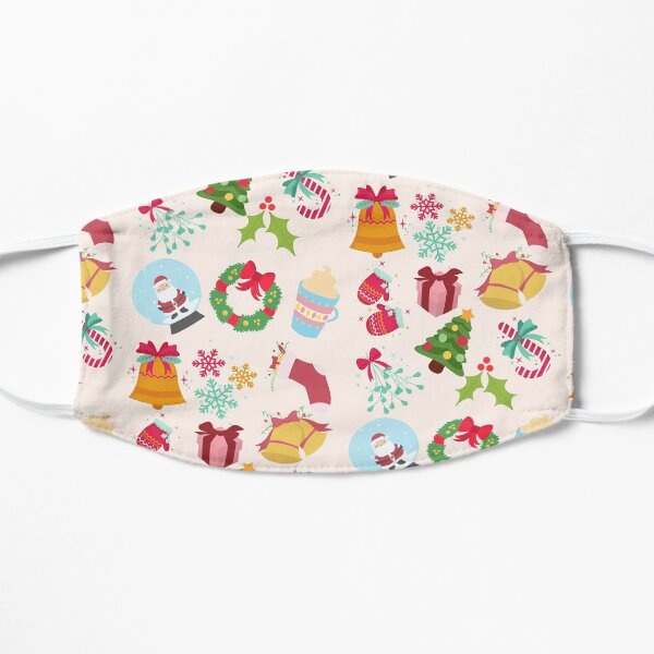 Cute Christmas Pattern | Santa, Jingle Bells, Gift, Candy Cane Mask
