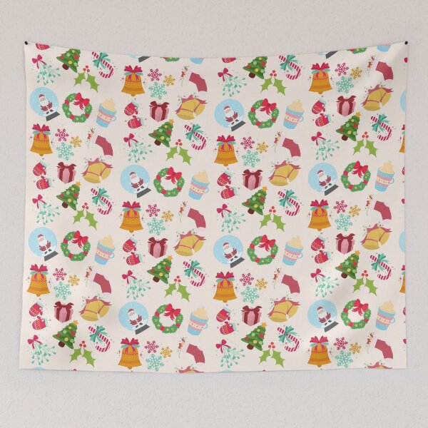 Item preview, Cute Christmas Pattern | Santa, Jingle Bells, Gift, Candy Cane designed and sold by Moodyandmellow.