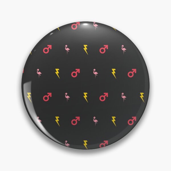 Item preview, Lightning Bolt, Male Symbol and Flamingo Pattern - Charcoal designed and sold by TheDesignIgloo.