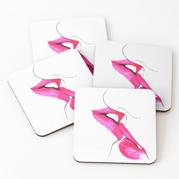 Item preview, The pink kiss - Lovers - Women - love - lipstick - mistresses - tenderness - LGBT - Sexy - feminine - homosexuals - homo - gay - make up designed and sold by C100D17.