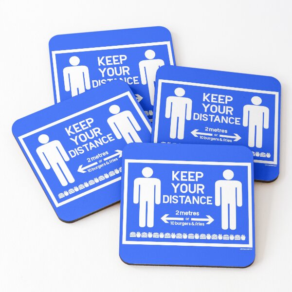 Item preview, Keep Your Distance (Burgers and Fries) designed and sold by BhamComFest.