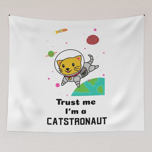 Item preview, TRUST ME I'M A CATSTRONAUT - FUNNY CAT PUN designed and sold by gaCh438.