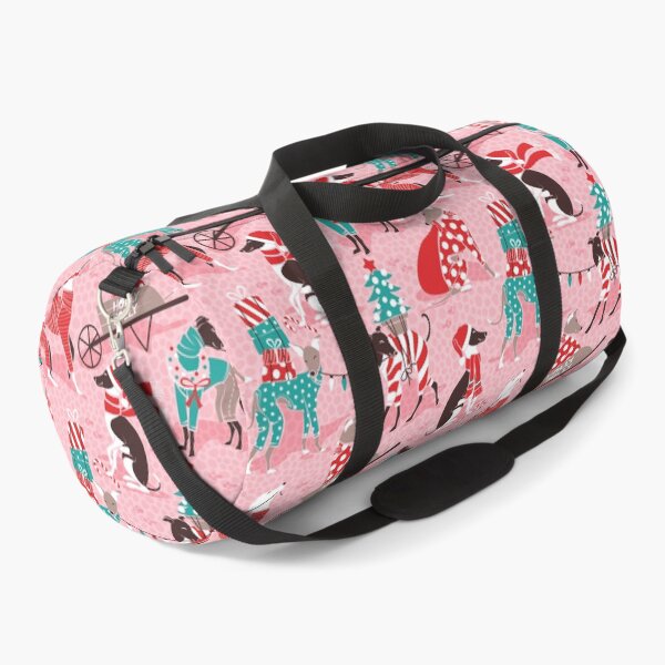 Item preview, Greyhounds Christmas dogwalk // pink background designed and sold by SelmaCardoso.