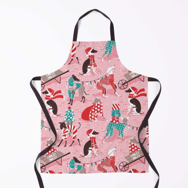 Item preview, Greyhounds Christmas dogwalk // pink background designed and sold by SelmaCardoso.