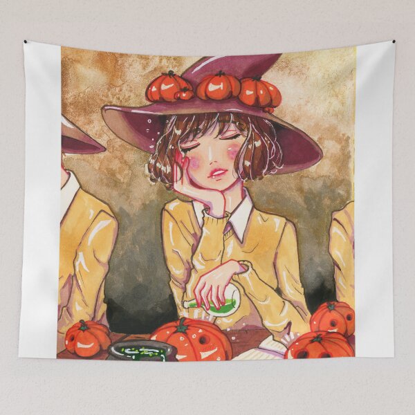 Item preview, Sleepy - Autumn Halloween Witch designed and sold by Fanny Richard ( fannyrichardart ).