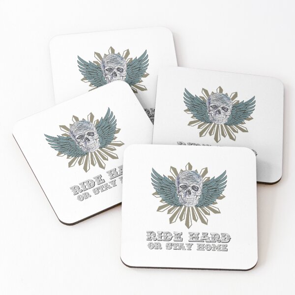 Item preview, Ride Hard or Stay Home / Bikers and Cycling Vintage Skull Insignia / Emblem designed and sold by Naumovski.