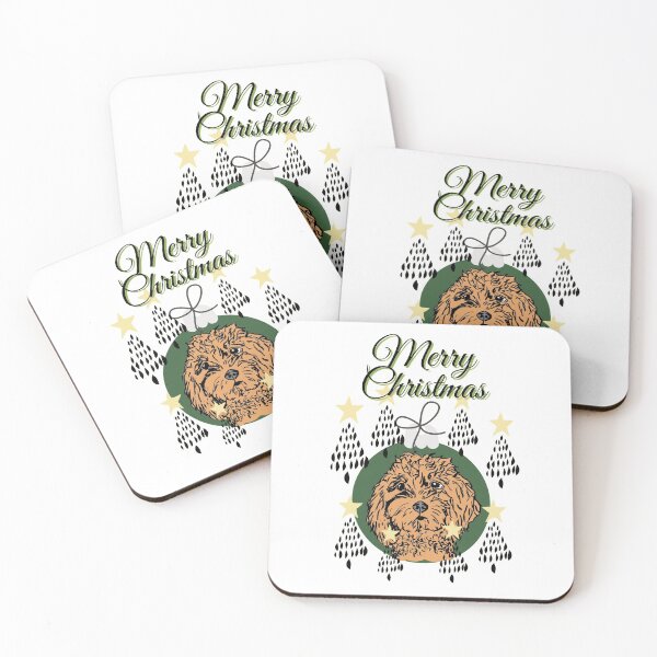 Item preview, Merry Christmas, goldendoodle designed and sold by NinaBetterNot.
