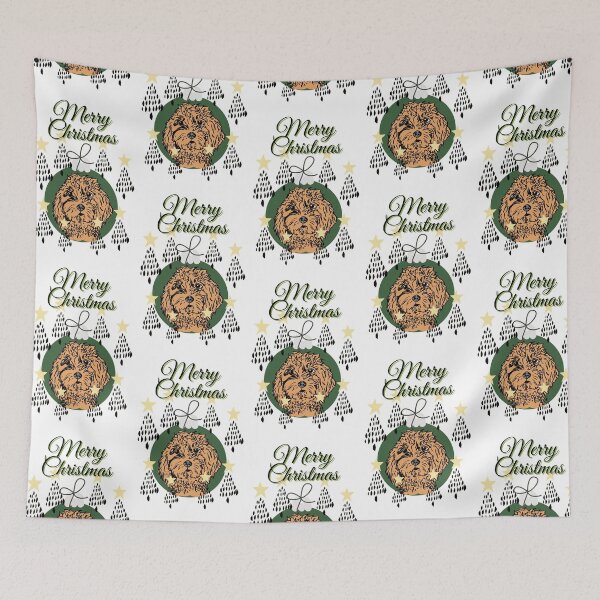 Item preview, Merry Christmas, goldendoodle designed and sold by NinaBetterNot.