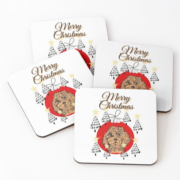 Item preview, Merry Christmas, goldendoodle designed and sold by NinaBetterNot.