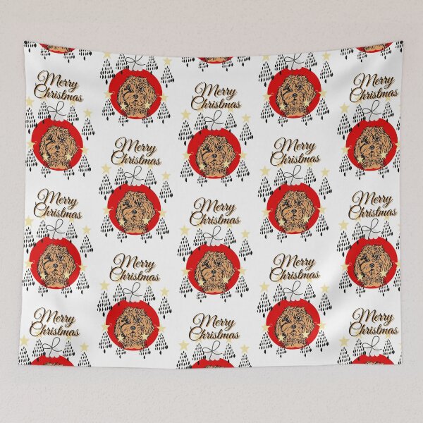 Item preview, Merry Christmas, goldendoodle designed and sold by NinaBetterNot.