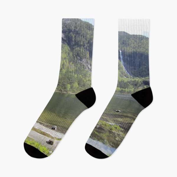 Item preview, Norwegian forest waterfall and lake designed and sold by WildCreation.