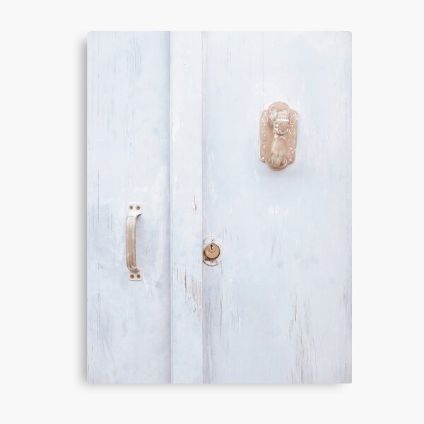 WOODEN DOOR AND HANDLE Metal Print