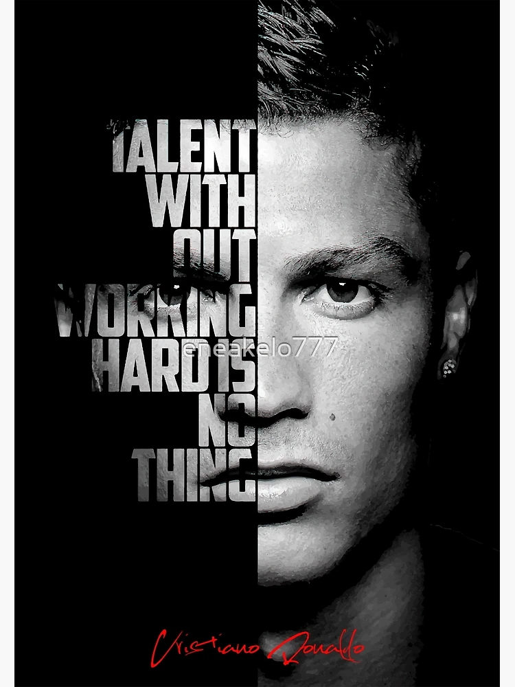 Cristiano Ronaldo Black and White Soccer Poster – My Hot Posters