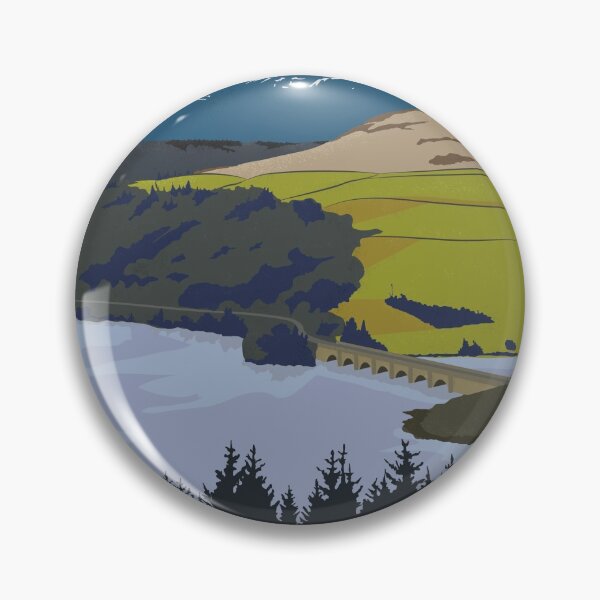 Item preview, Ladybower Reservoir - Peak District - Snake Pass - Travel Poster designed and sold by Inflict Design.