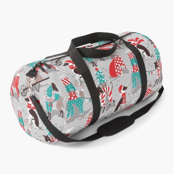 Item preview, Greyhounds Christmas dogwalk // grey background designed and sold by SelmaCardoso.
