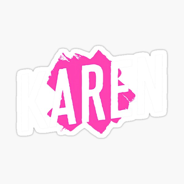 Item preview, My name is Karen - with pink cross designed and sold by PrintPit.