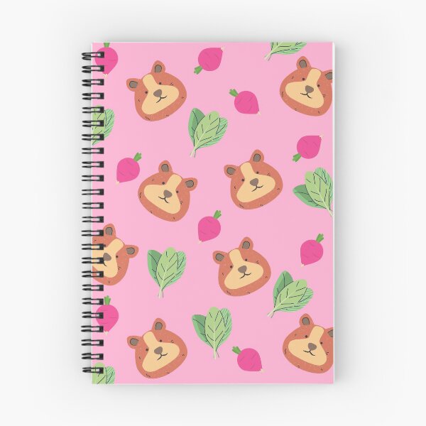 Item preview, Adorable Pink Guinea Pig Eating Beets and Leaves Pattern designed and sold by conceptDVS.