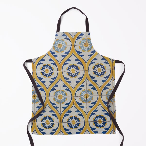 Item preview, Painted Patterns - Azulejo Tiles in Blue and Yellow designed and sold by Georgia Mizuleva.