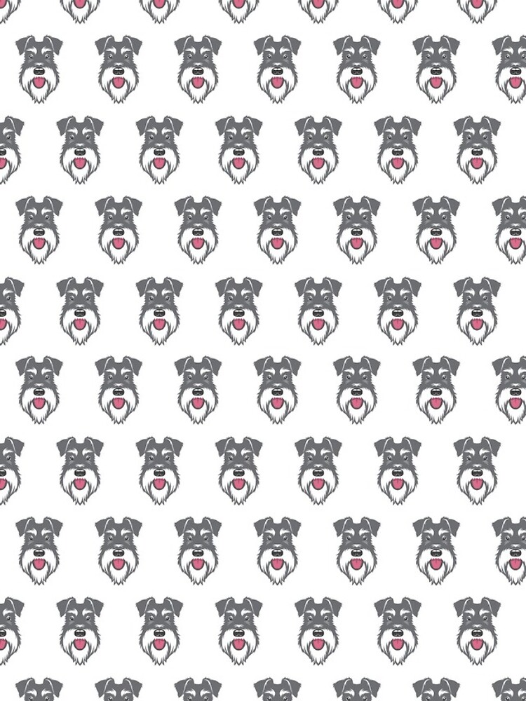 Salt & Pepper schnauzer repeat pattern by stevewilsonwda