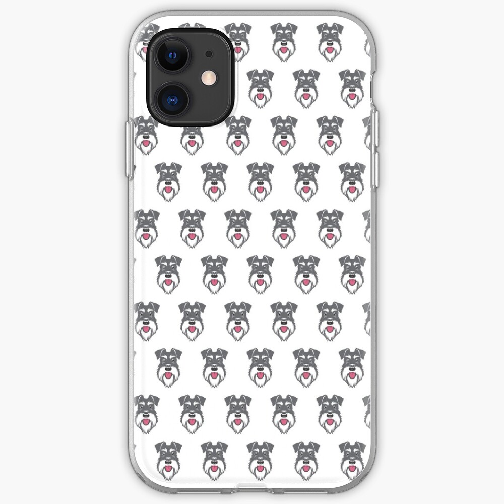 Salt & Pepper schnauzer repeat pattern iPhone Case
