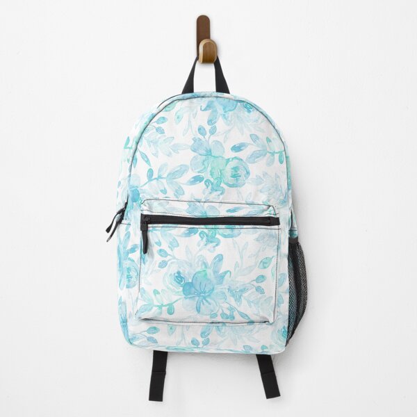 Item preview, Simple Soft Watercolor Chintz in Pastel Cyan Blue on White  designed and sold by Perrin Le Feuvre.