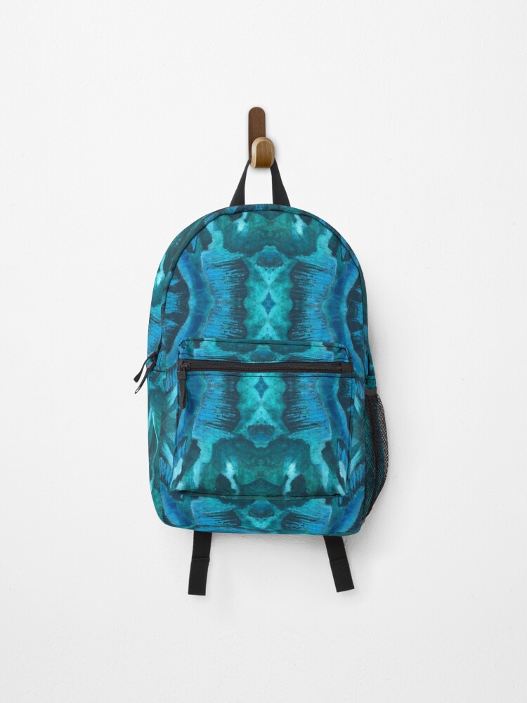 Thumbnail 1 of 3, Backpack, Turquoise-blue pattern designed and sold by EnfinityDesign.