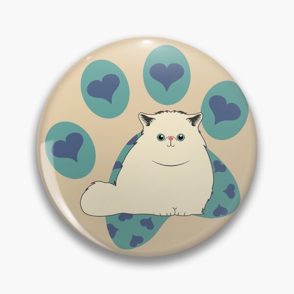 Item preview, Persian Kitten and Paw Print designed and sold by lulululupaint.