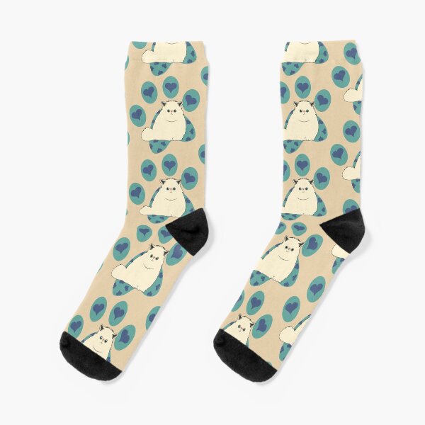 Persian Kitten and Paw Print Socks