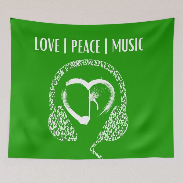 Item preview, Love peace music minimal art designed and sold by AnujShah7.