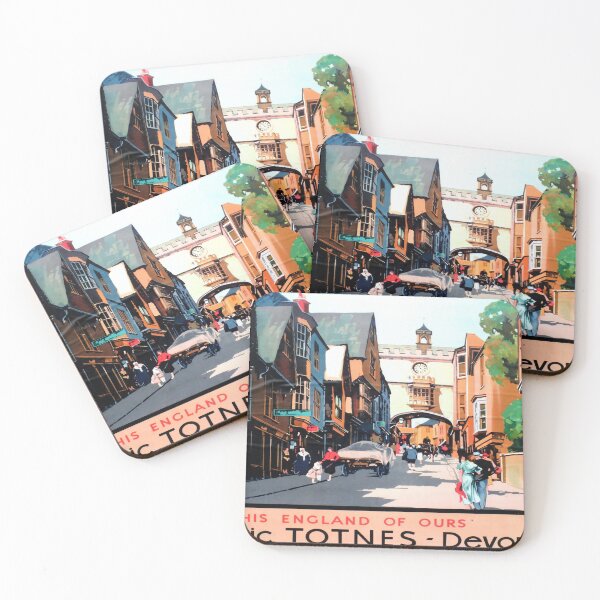 Item preview, Totnes retro poster designed and sold by CorasPosters.