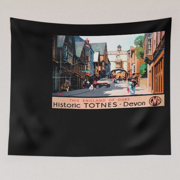 Item preview, Totnes retro poster designed and sold by CorasPosters.
