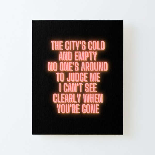 The Weeknd Lyrics Wall Art For Sale Redbubble