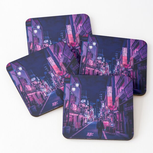 Item preview, Neon night cyberpunk street tokyo  designed and sold by Japanculture.