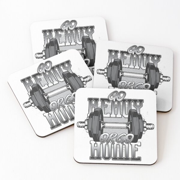 Item preview, gym stickers go heavy or go home new design  designed and sold by Cardio Boutique.